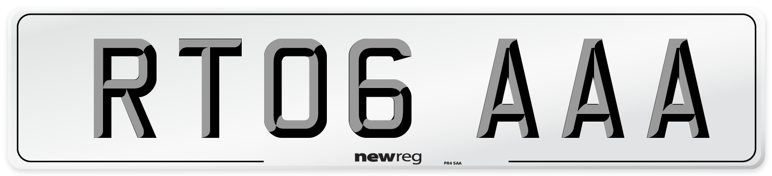 RT06 AAA Number Plate from New Reg